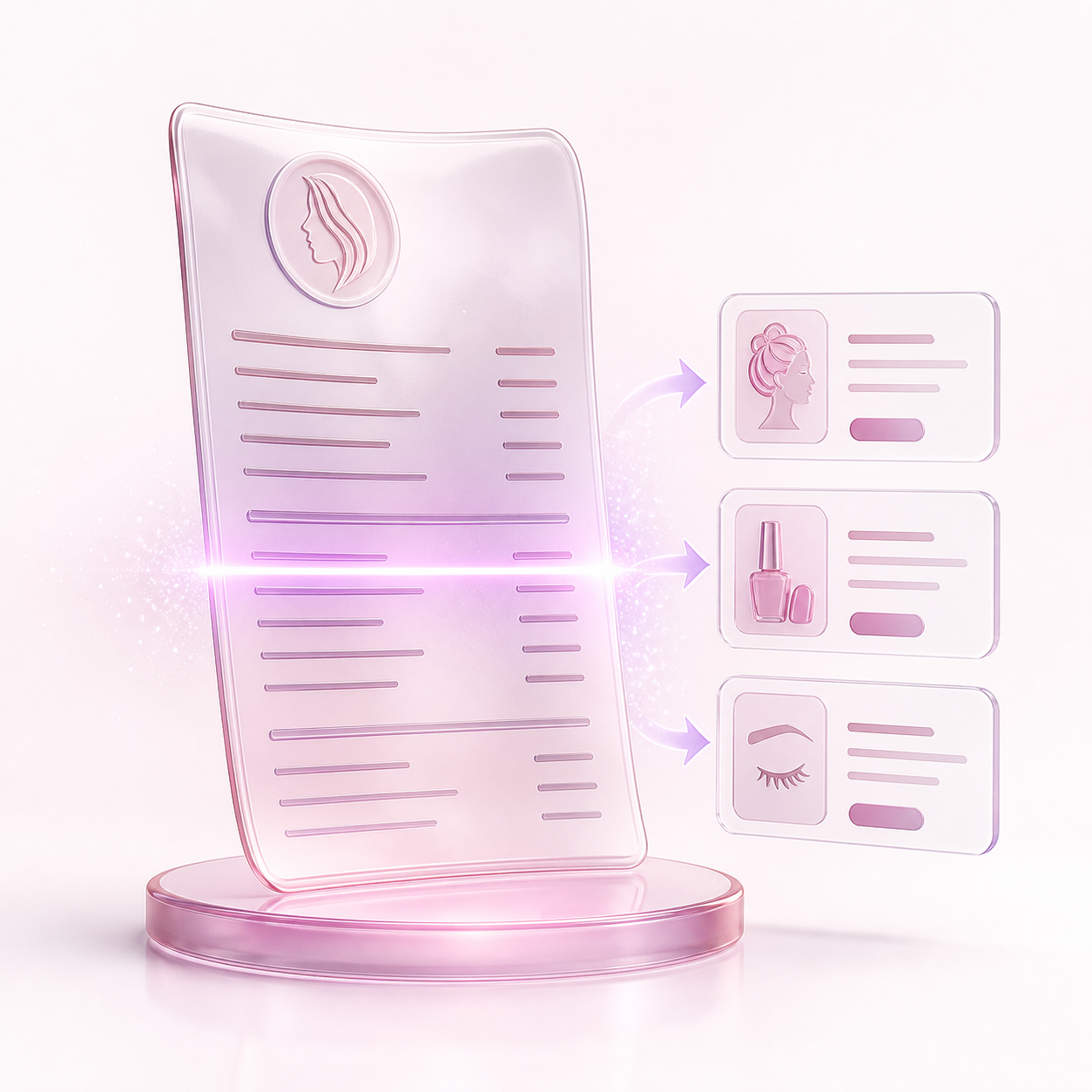 A price list becoming editable beauty services